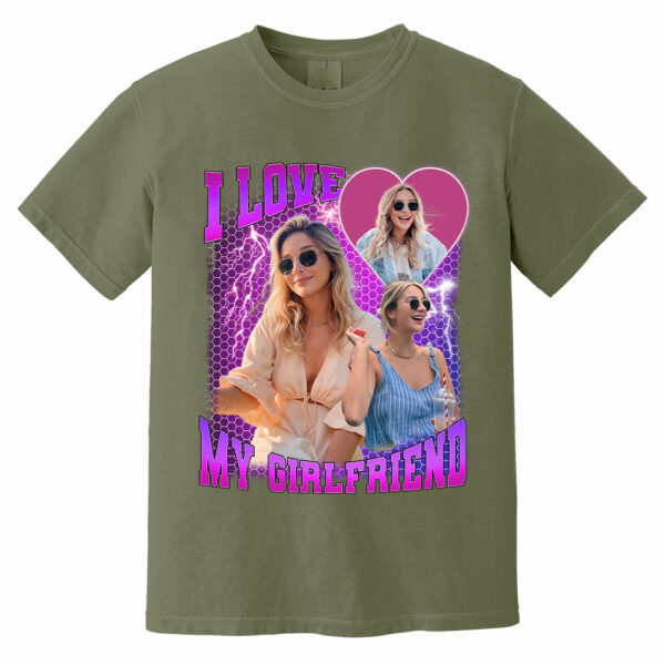 Custom Photo Bootleg Rap I Love My Girlfriend Valentine Shirt Gift For Boyfriend - Image 9