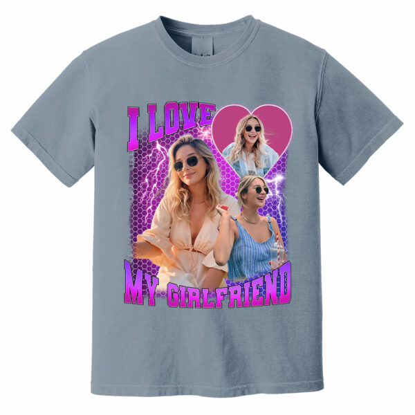 Custom Photo Bootleg Rap I Love My Girlfriend Valentine Shirt Gift For Boyfriend - Image 7