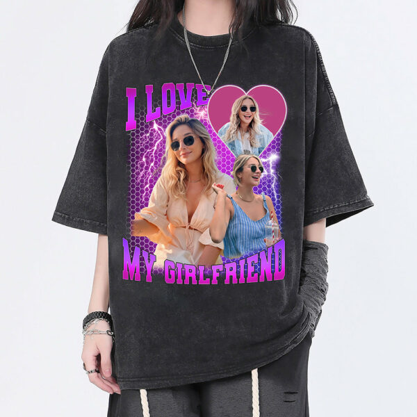 Custom Photo Bootleg Rap I Love My Girlfriend Valentine Shirt Gift For Boyfriend - Image 2