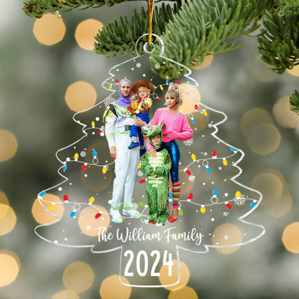 Custom Photo Christmas Tree Lights - Personalized Acrylic Family Photo Ornament - Image 3