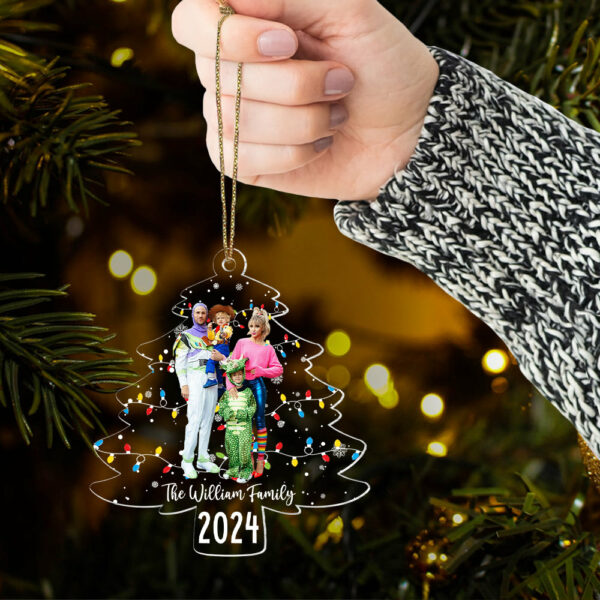 Custom Photo Christmas Tree Lights - Personalized Acrylic Family Photo Ornament - Image 6