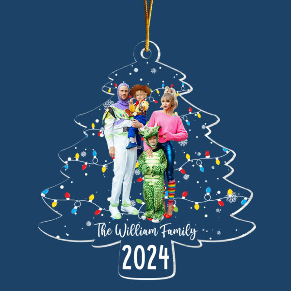 Custom Photo Christmas Tree Lights - Personalized Acrylic Family Photo Ornament - Image 5