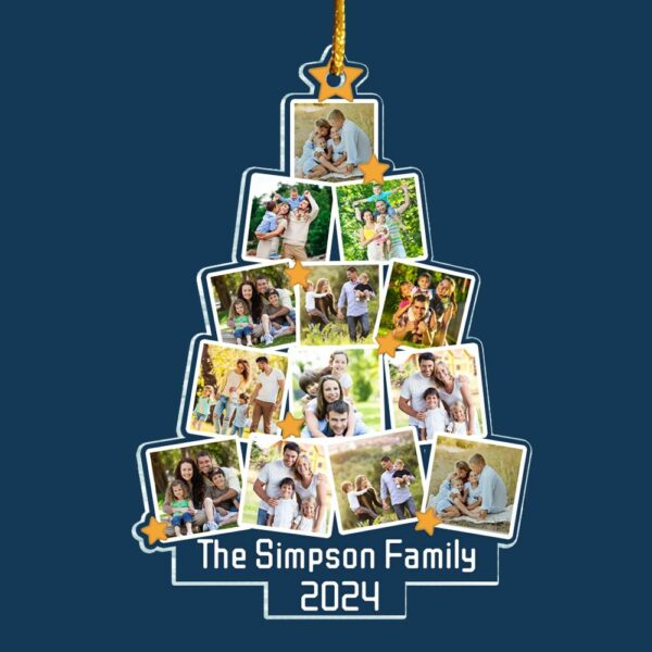 Custom Photo Christmas Tree Ornament For Family - Image 4