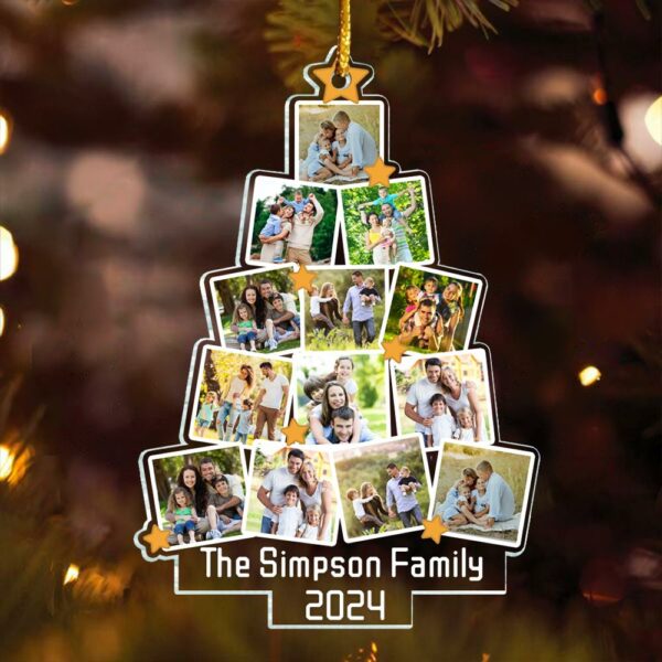 Custom Photo Christmas Tree Ornament For Family - Image 2
