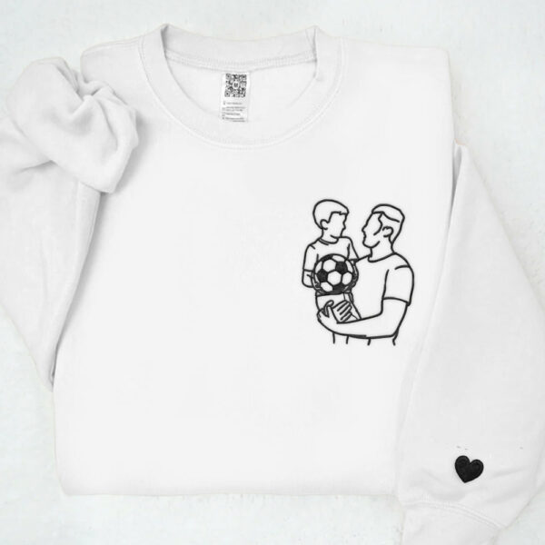Custom Photo Embroidered Shirt for Dad, Father's Day Tshirt, Personalized Dad Portrait Shirt, Fathers Day Gifts, Dad Birthday Gifts, Gift for Husband - Image 5
