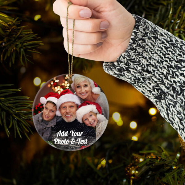 Custom Photo Family Christmas Ornaments - Personalized Tow Sided Photo Ornament 2024 Home Decor Christmas Tree - Image 4