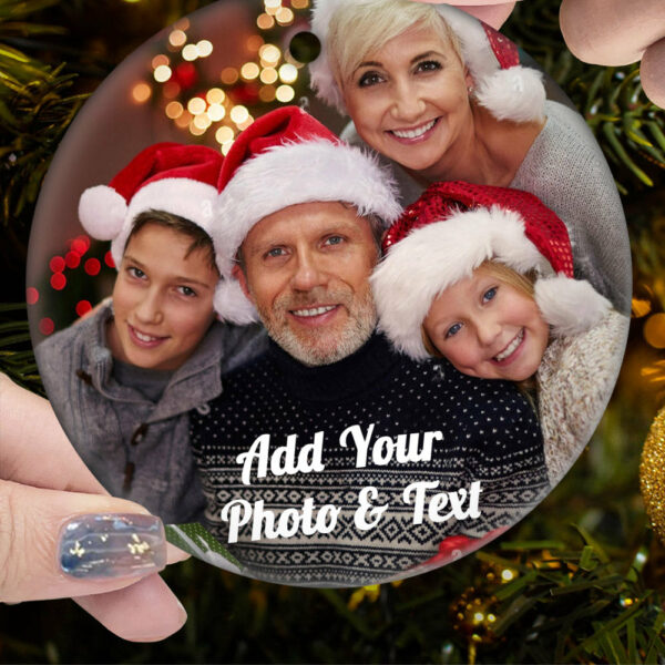Custom Photo Family Christmas Ornaments - Personalized Tow Sided Photo Ornament 2024 Home Decor Christmas Tree - Image 5