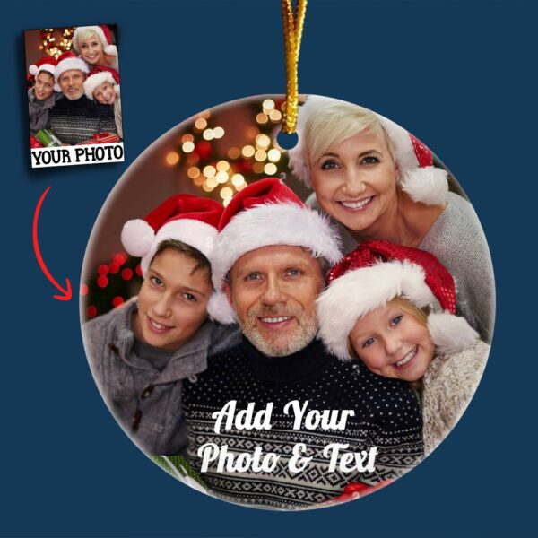 Custom Photo Family Christmas Ornaments - Personalized Tow Sided Photo Ornament 2024 Home Decor Christmas Tree - Image 6