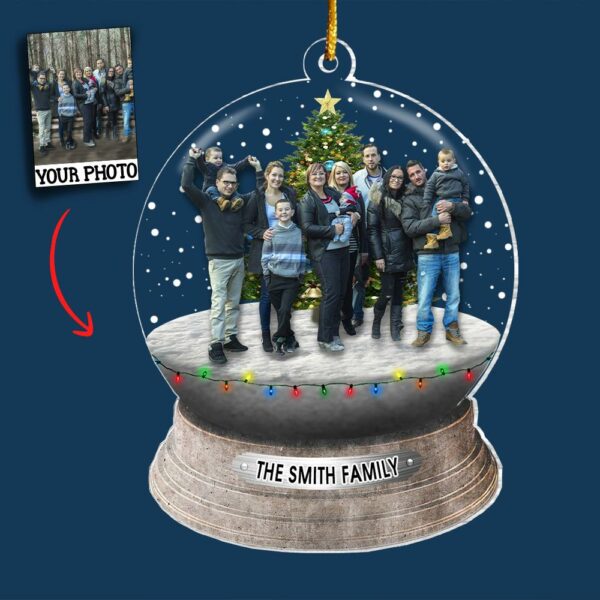 Custom Photo Family, Friends - Personalized Acrylic Photo Ornament - Image 4