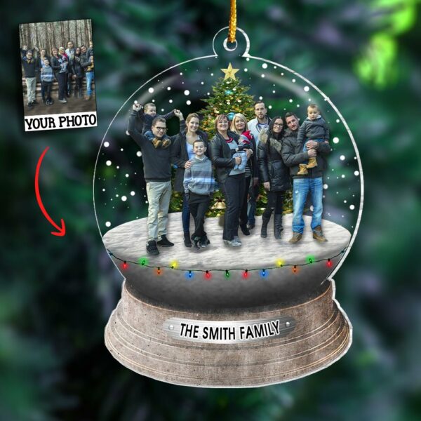 Custom Photo Family, Friends - Personalized Acrylic Photo Ornament - Image 3
