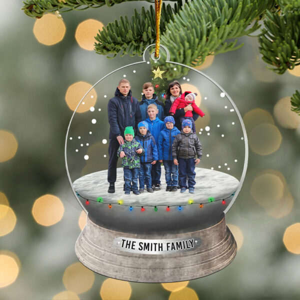 Custom Photo Family, Friends - Personalized Family Photo Ornament - Image 3