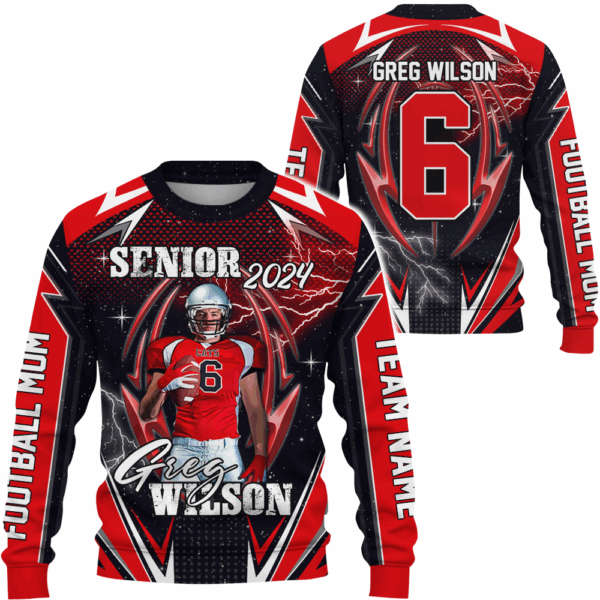 Custom Photo Football All Over Print Shirt For Football Family Game Day Shirt K1702 - Image 3