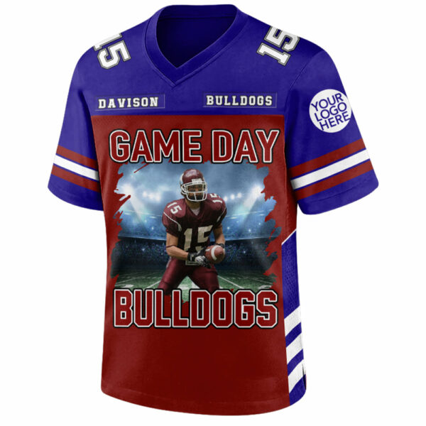 Custom Photo Football Game Day Football Jersey Gift For Football Lovers - Personalized Gift For Football Player - Image 2