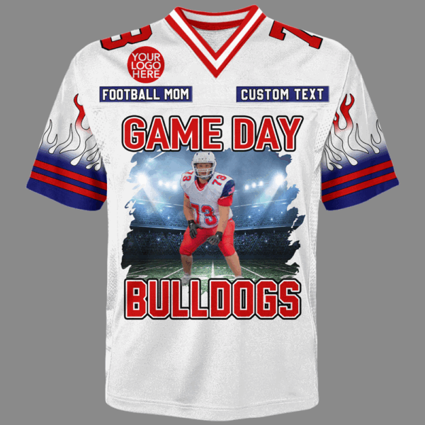 Custom Photo Football Game Day Football Jersey Gift For Football Lovers - Personalized Gift For Football Player K1702 - Image 3