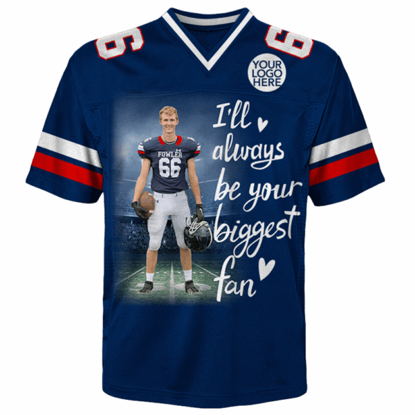 Custom Photo Football Game Day Football Jersey Gift For Football Lovers - Personalized Gift For Football Player K1702 - Image 3