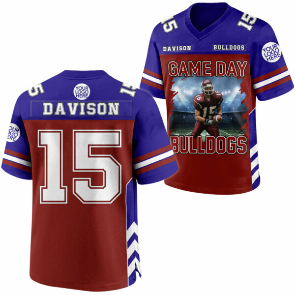 Custom Photo Football Game Day Football Jersey Gift For Football Lovers - Personalized Gift For Football Player - Image 4