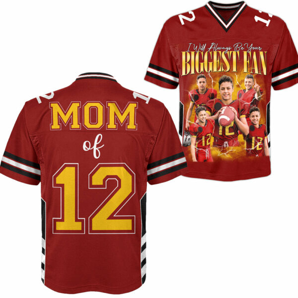 Custom Photo Football Game Day Football Jersey I Will Always Be Your Biggest Fan Gift For Football Lovers H2511 - Image 3