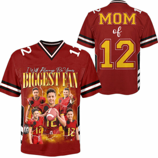 Custom Photo Football Game Day Football Jersey I Will Always Be Your Biggest Fan Gift For Football Lovers H2511 - Image 4