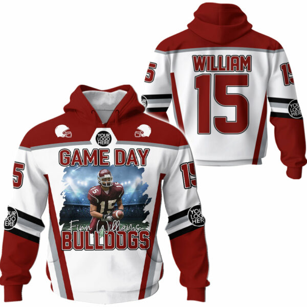 Custom Photo Football Game Day Football Shirt Gift For Football Lovers - Personalized Gift For Football Player K1702 - Image 2