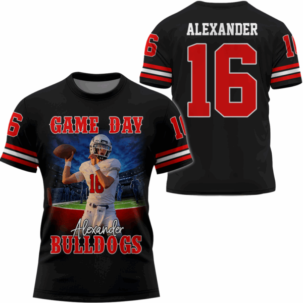 Custom Photo Football Game Day Personalized Shirt Custom Team Name All Over Print Shirt K1702 - Image 2