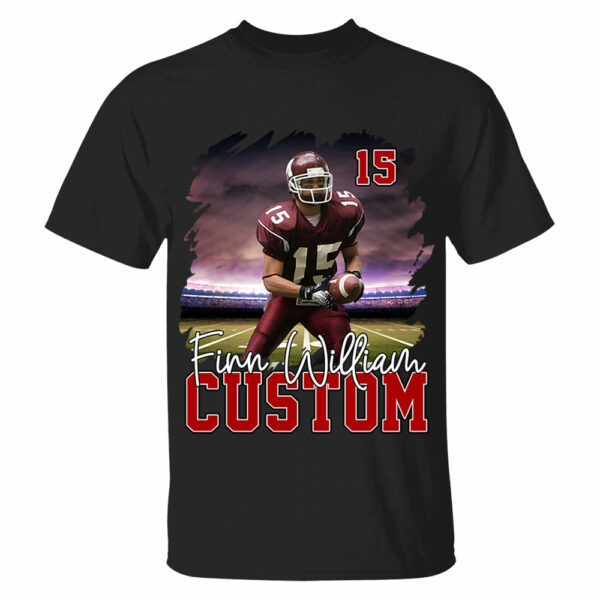 Custom Photo Football Player And Team Name Shirt - Personalized Photo Sports Shirt - Image 4