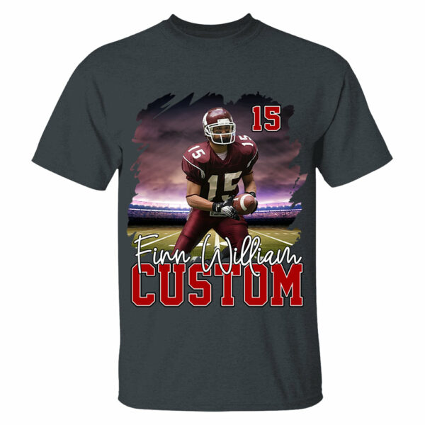 Custom Photo Football Player And Team Name Shirt - Personalized Photo Sports Shirt - Image 5