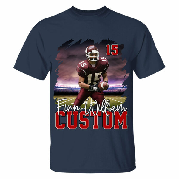 Custom Photo Football Player And Team Name Shirt - Personalized Photo Sports Shirt - Image 6