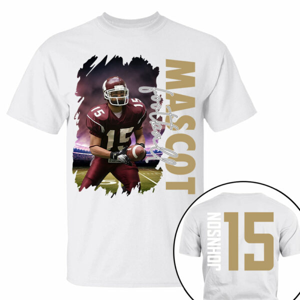 Custom Photo Football Shirt, Personalized Football Mom Shirt, Game Day Football Hoodie, Footballl Dad Sweatshirt - Image 3