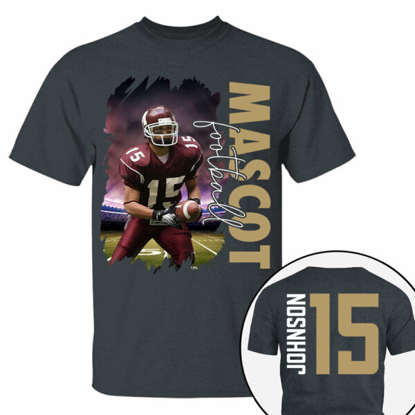 Custom Photo Football Shirt, Personalized Football Mom Shirt, Game Day Football Hoodie, Footballl Dad Sweatshirt - Image 4