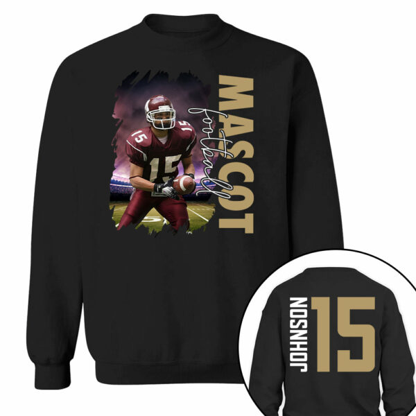 Custom Photo Football Shirt, Personalized Football Mom Shirt, Game Day Football Hoodie, Footballl Dad Sweatshirt - Image 9