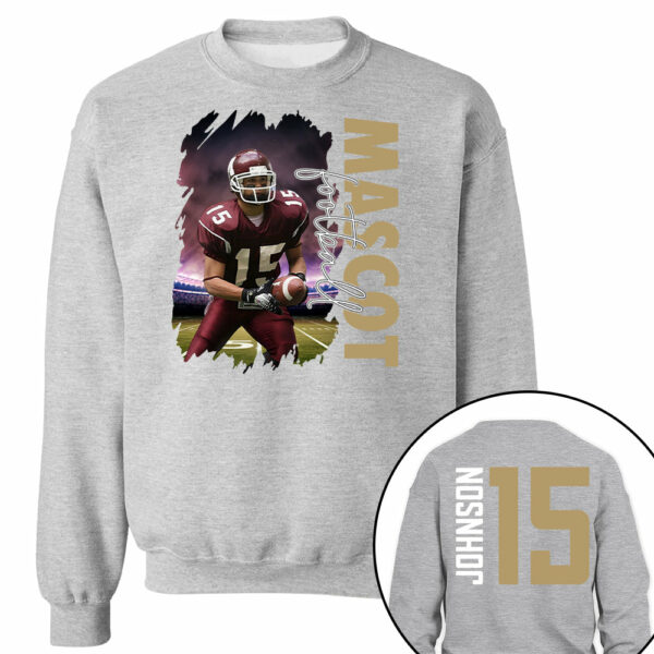 Custom Photo Football Shirt, Personalized Football Mom Shirt, Game Day Football Hoodie, Footballl Dad Sweatshirt - Image 10