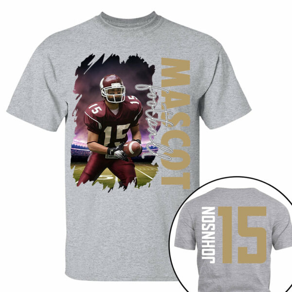 Custom Photo Football Shirt, Personalized Football Mom Shirt, Game Day Football Hoodie, Footballl Dad Sweatshirt - Image 5