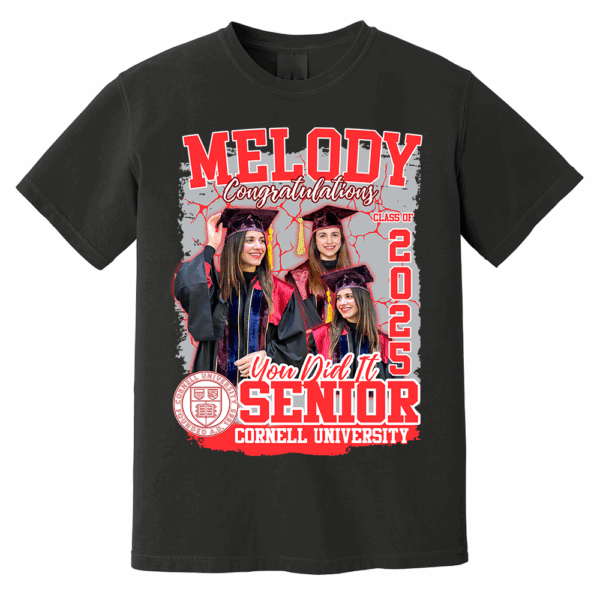 Custom Photo Graduation Shirt, Congratulation You Did It Shirt For Senior Graduate, Personalized Bootleg Tee, Retro Class Of 2025 Grad Shirt - Image 4
