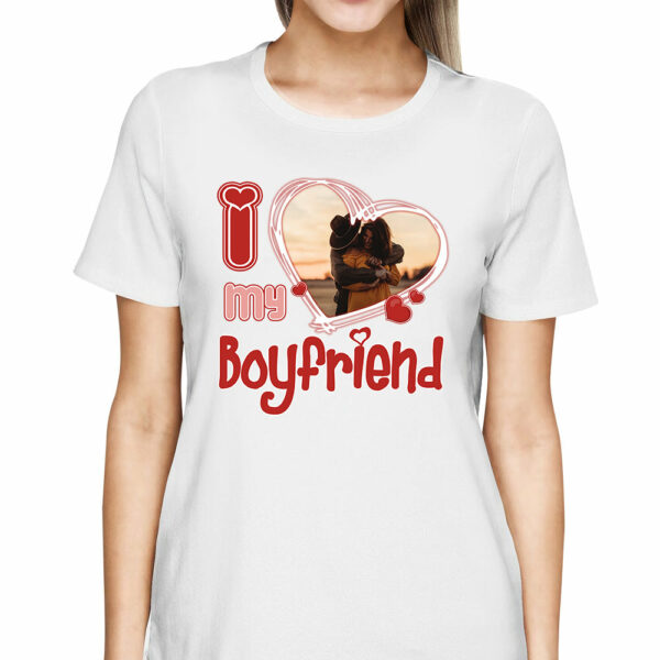 Custom Photo I Love Him/Her Valentine Shirt vr2 - Image 2