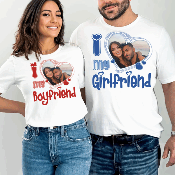 Custom Photo I Love Him/Her Valentine Shirt