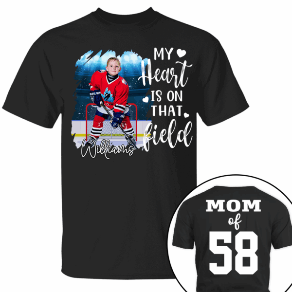 Custom Photo Ice Hockey GameDay Shirt Gift For Ice Hockey Lovers - Personalized Gift For Ice Hockey Player - Image 3