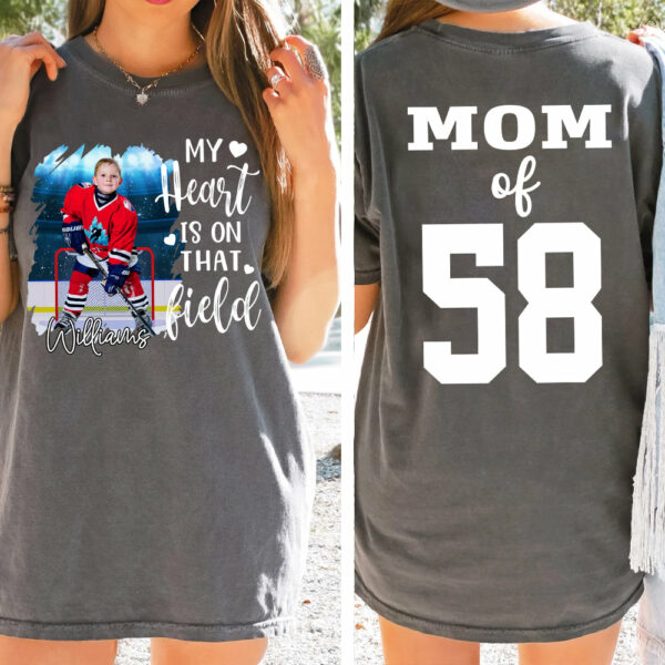 Custom Photo Ice Hockey GameDay Shirt Gift For Ice Hockey Lovers - Personalized Gift For Ice Hockey Player - Image 2