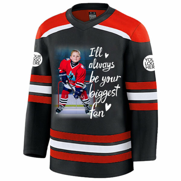 Custom Photo Ice Hockey Jersey Gift For Ice Hockey Lovers - Personalized Gift For Ice Hockey Player - Image 2
