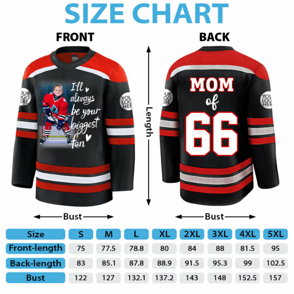 Custom Photo Ice Hockey Jersey Gift For Ice Hockey Lovers - Personalized Gift For Ice Hockey Player - Image 3