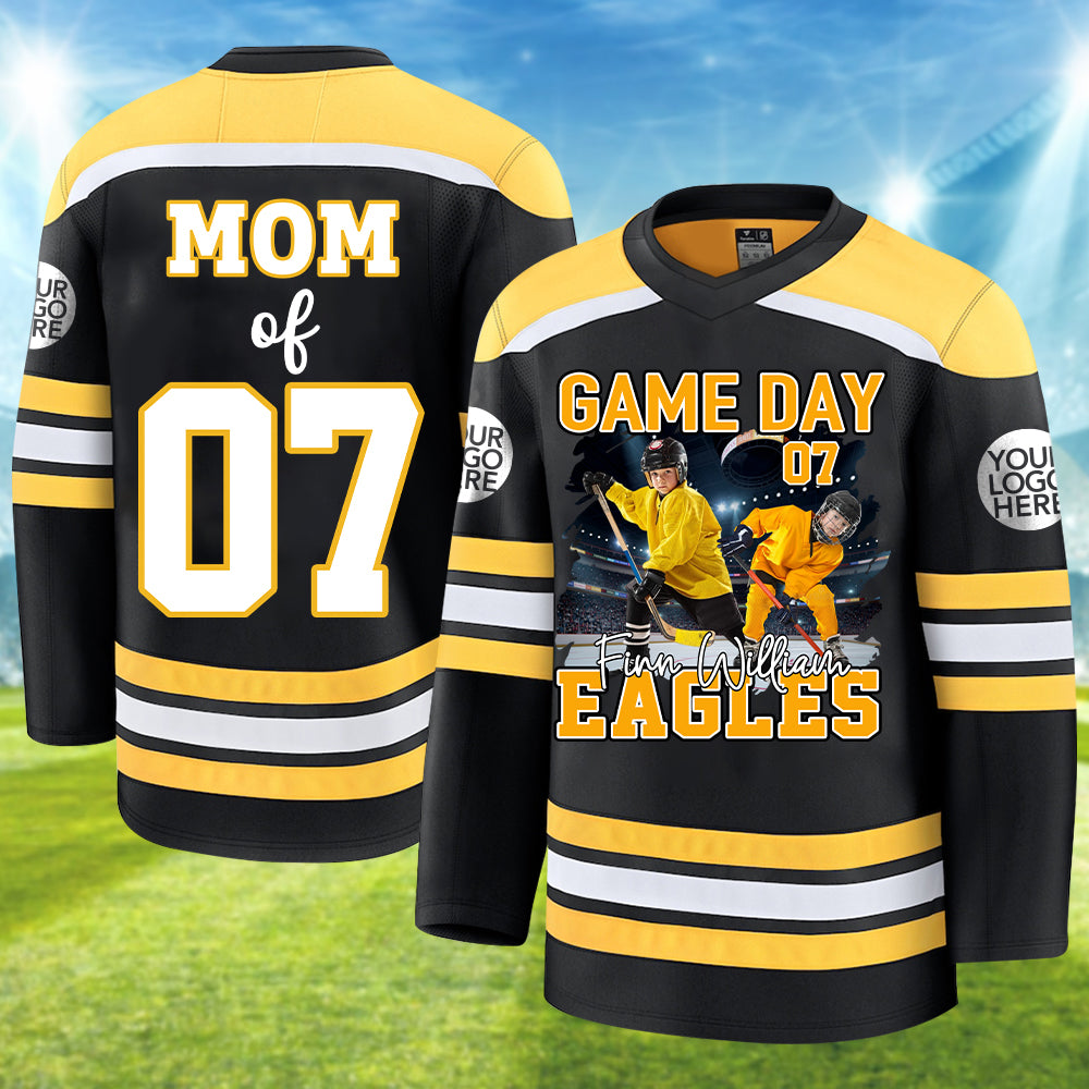 Custom Photo Ice Hockey Jersey Gift For Ice Hockey Lovers - Personalized Gift For Ice Hockey Team