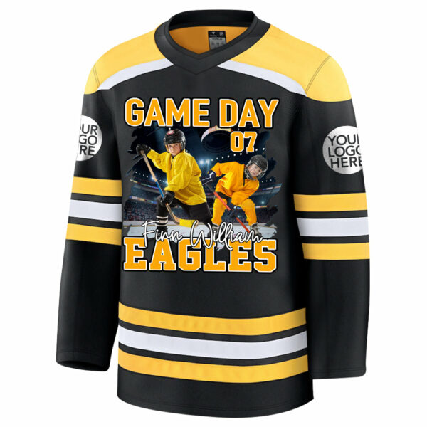 Custom Photo Ice Hockey Jersey Gift For Ice Hockey Lovers - Personalized Gift For Ice Hockey Team - Image 3