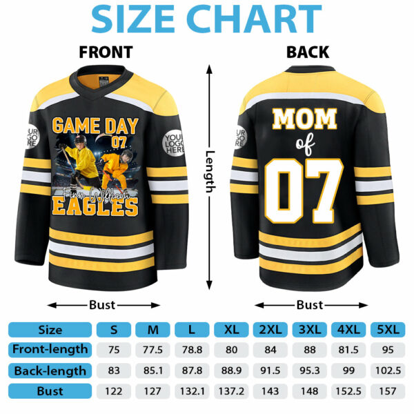 Custom Photo Ice Hockey Jersey Gift For Ice Hockey Lovers - Personalized Gift For Ice Hockey Team - Image 2