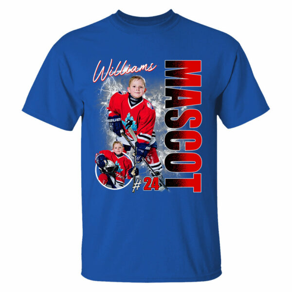 Custom Photo Ice Hockey Player Shirt - Personalized Team Name School Name Bootleg Shirt - Image 4