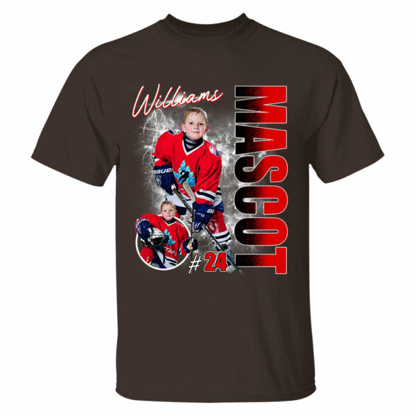 Custom Photo Ice Hockey Player Shirt - Personalized Team Name School Name Bootleg Shirt - Image 3