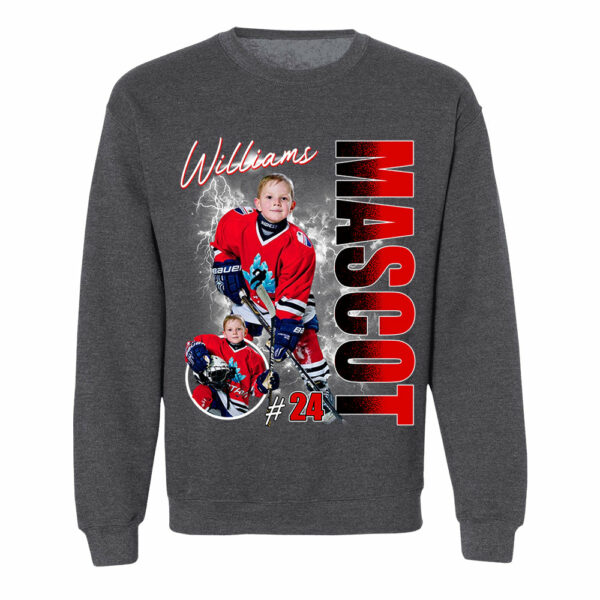 Custom Photo Ice Hockey Player Shirt - Personalized Team Name School Name Bootleg Shirt - Image 12