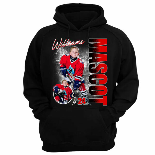 Custom Photo Ice Hockey Player Shirt - Personalized Team Name School Name Bootleg Shirt - Image 8