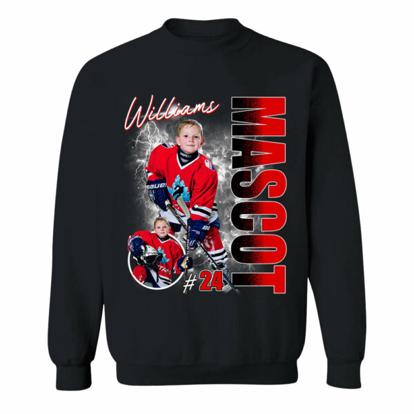 Custom Photo Ice Hockey Player Shirt - Personalized Team Name School Name Bootleg Shirt - Image 11