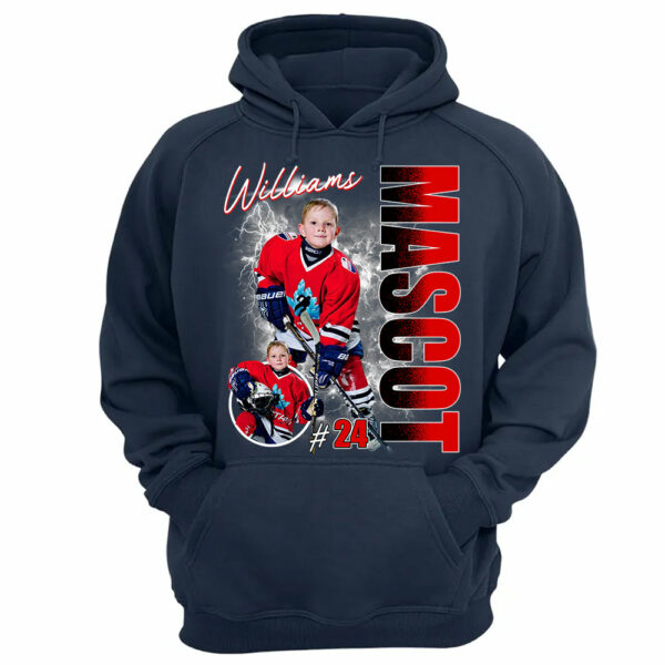Custom Photo Ice Hockey Player Shirt - Personalized Team Name School Name Bootleg Shirt - Image 10