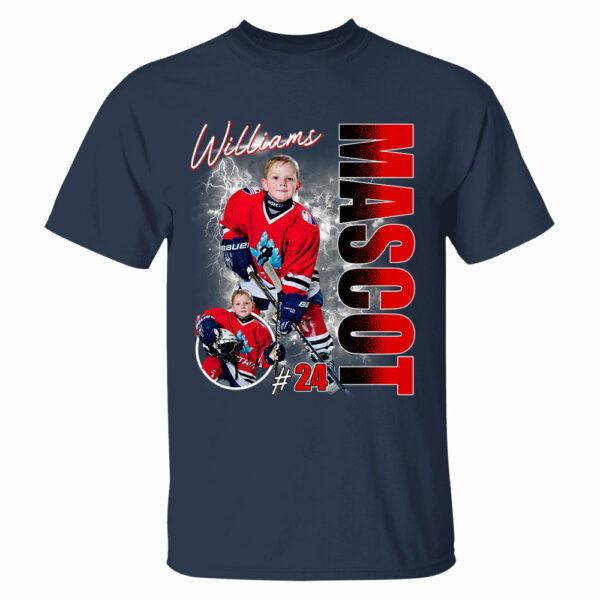 Custom Photo Ice Hockey Player Shirt - Personalized Team Name School Name Bootleg Shirt - Image 6