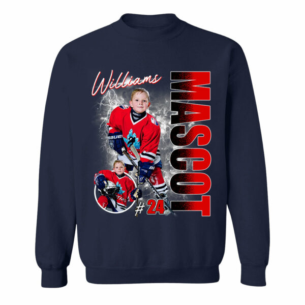 Custom Photo Ice Hockey Player Shirt - Personalized Team Name School Name Bootleg Shirt - Image 13